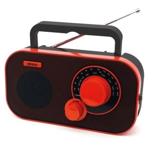 Bravo Přenosné rádio B-5184 Červeno-černá